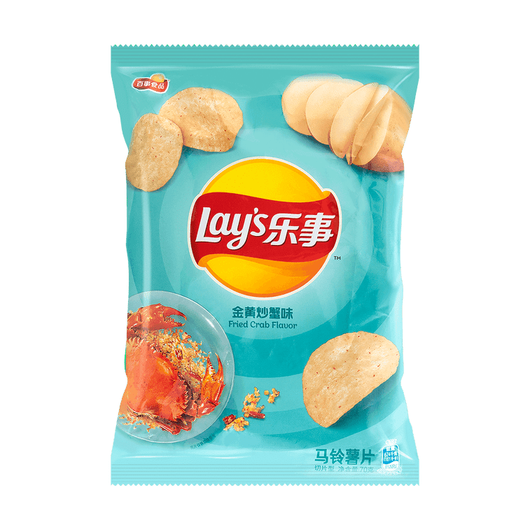 Lays Potato Chips (Fried Crab Flavor) 70 그램