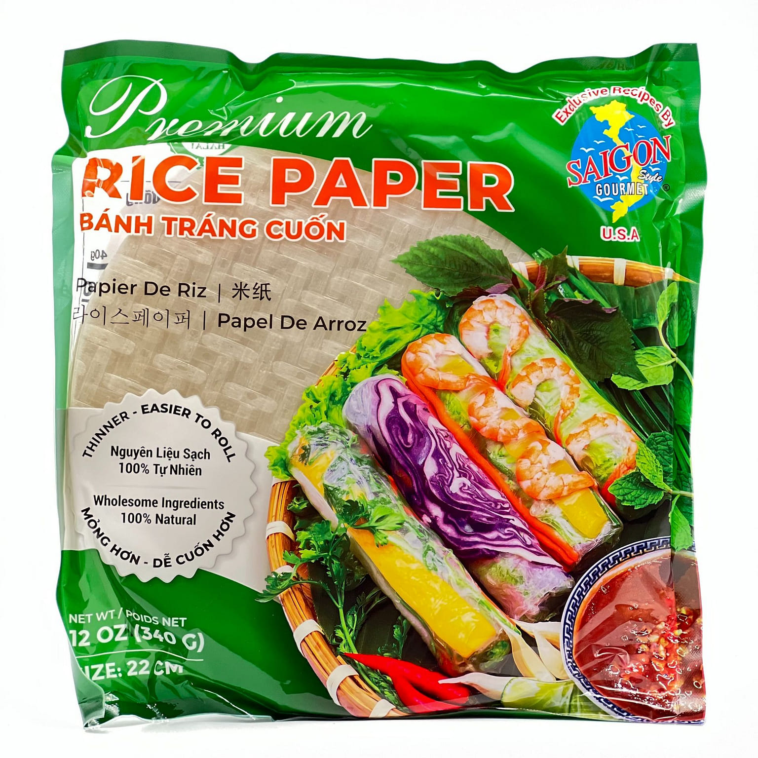 PREMIUM RICE PAPER 22CM 12 oz
