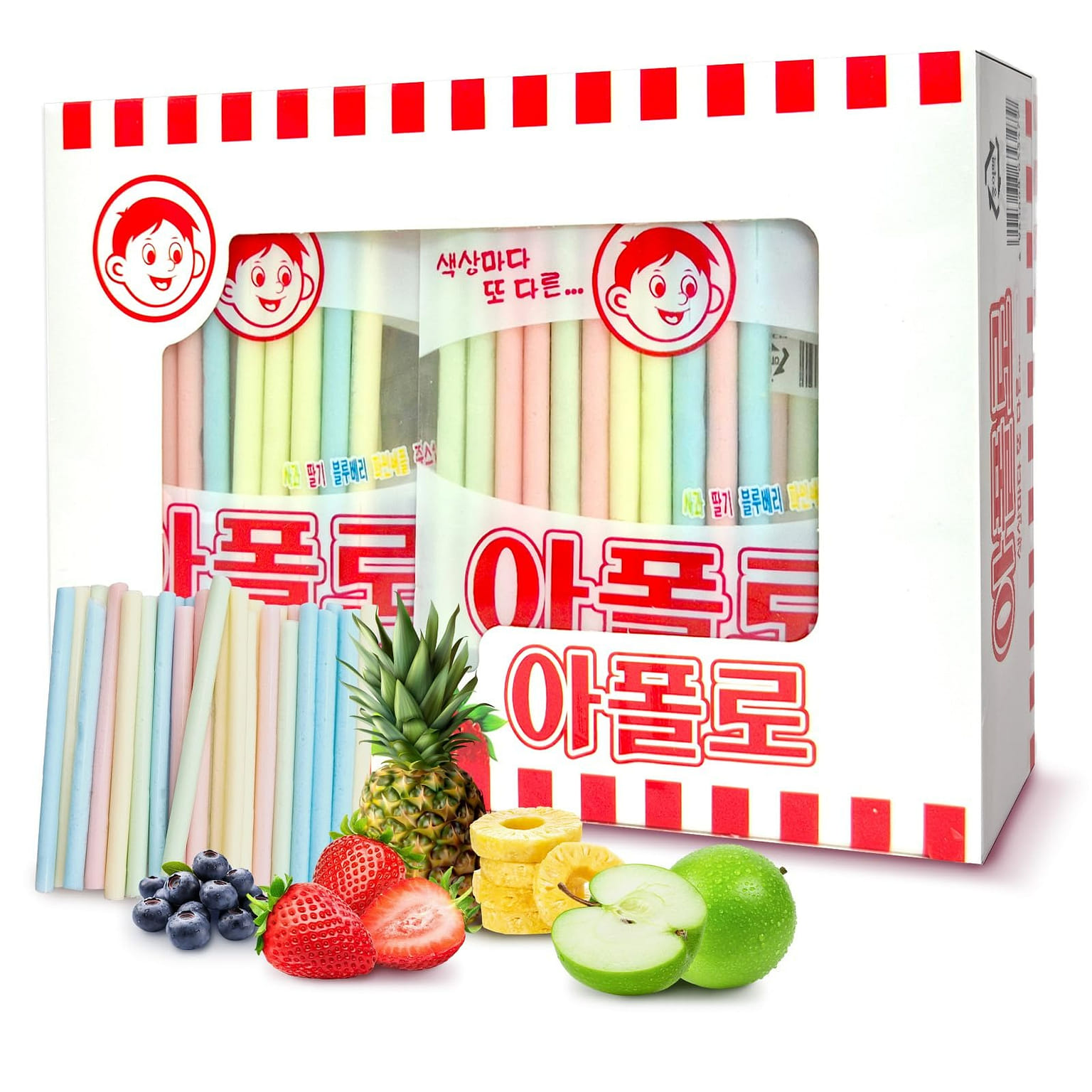 阿波罗吸管糖 10克x18包 混合水果口味童年零食 1 份