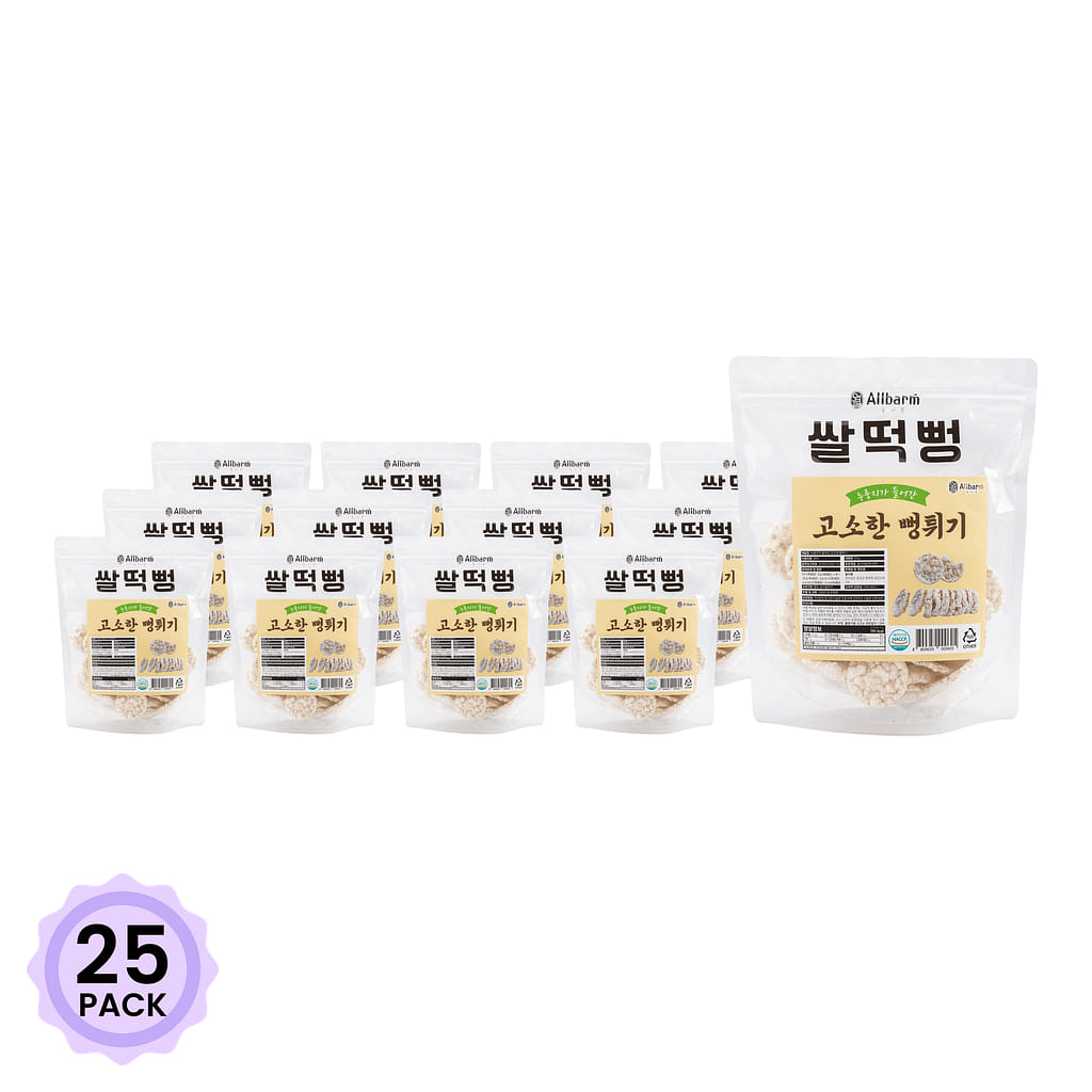 올바름 누룽지가 들어간 고소한 뻥튀기 50 그램*25 팩