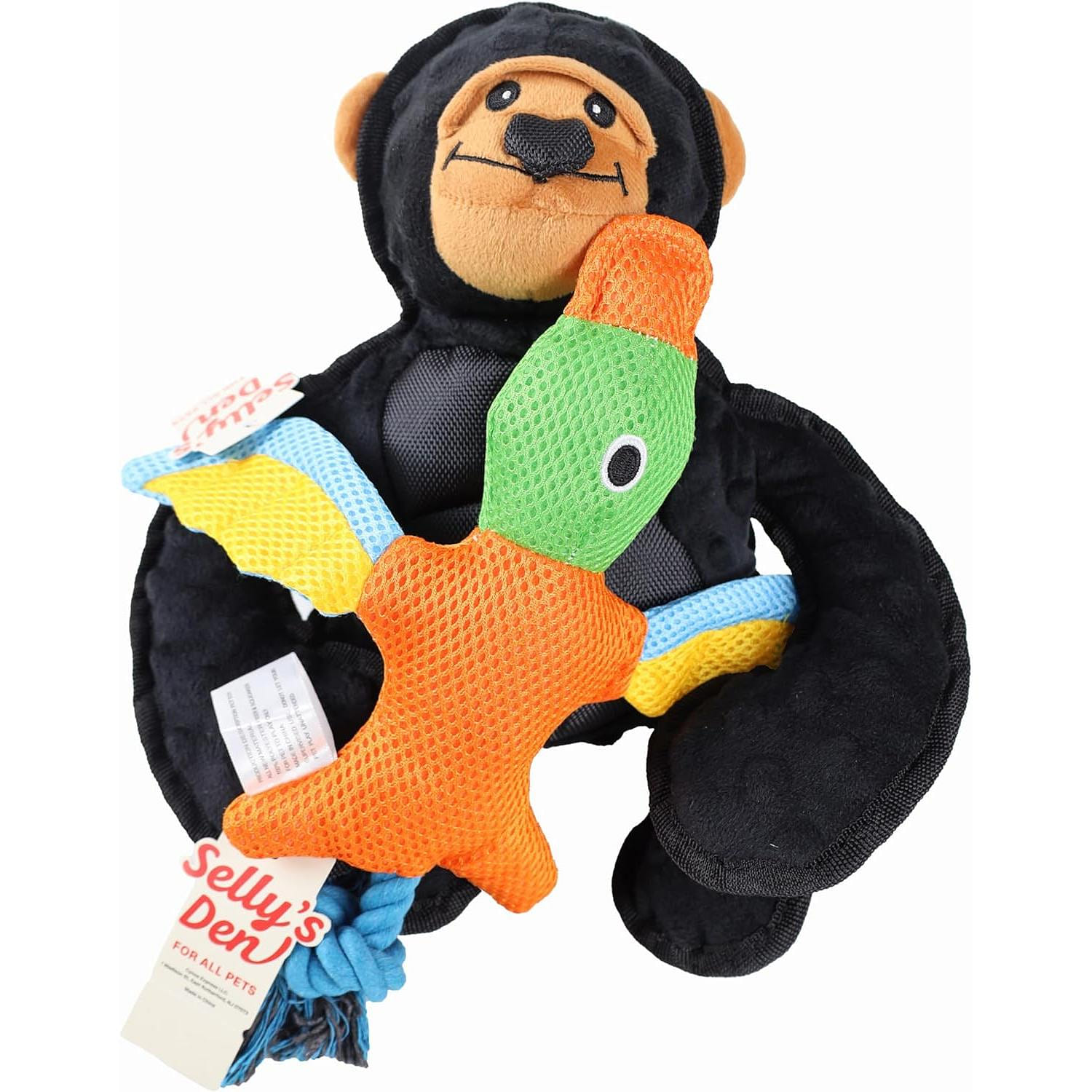 Black Gorilla and Duck 2 Pack Combo Dog Toys 2 count