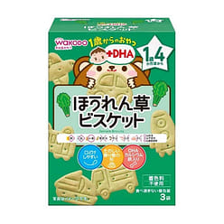 WAKODO Baby Spinach Teething Biscuits 3 bags 1 each