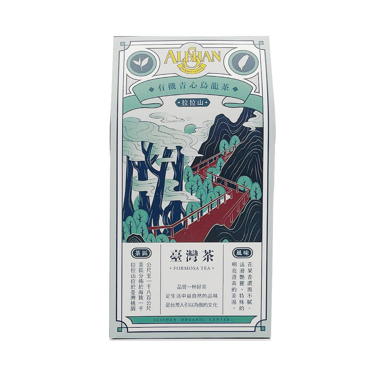 ALISHAN ORGANIC CENTER Organic Lala Mountain Qingxin Oolong Tea 50 g