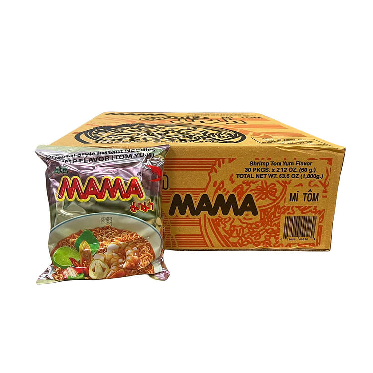 Get Mama Shrimp Tom Yum Noodles 60gx30 Delivered | Weee! Asian Market