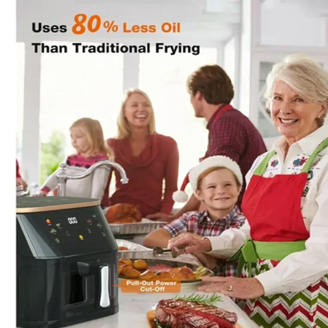 Suodoka 10Qt Air Fryer, 450 Degrees Fahrenheit, 6 1 แพ็ค