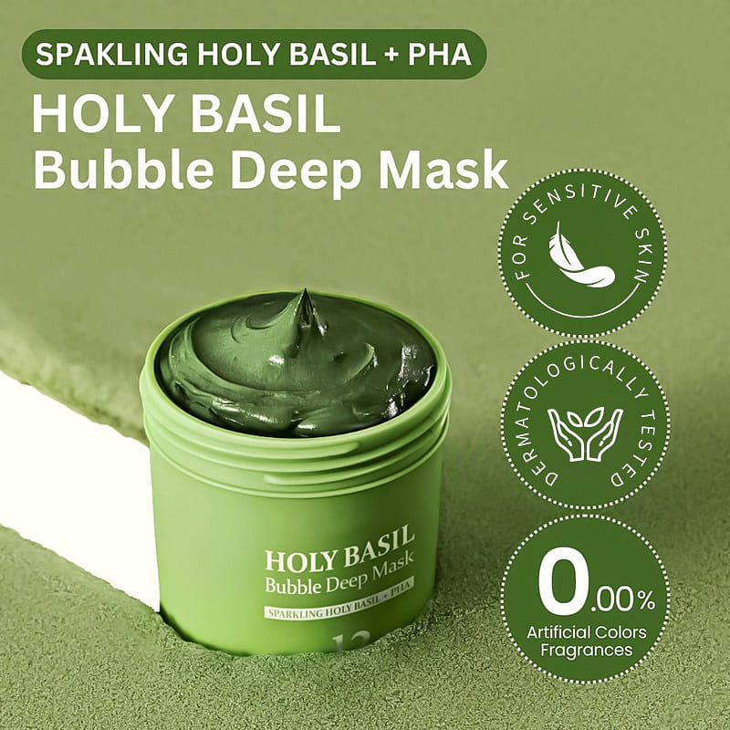 Holy Basil Sparking Bubble Maskbaok 1 count