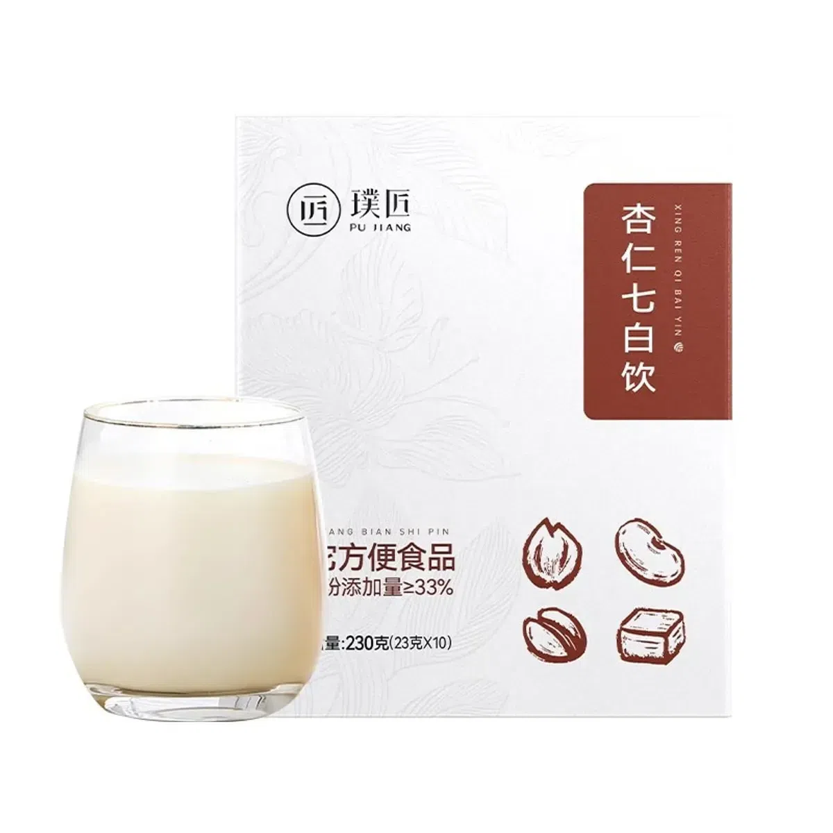 Pujiang Almond Seven White Drink 230g 230 g