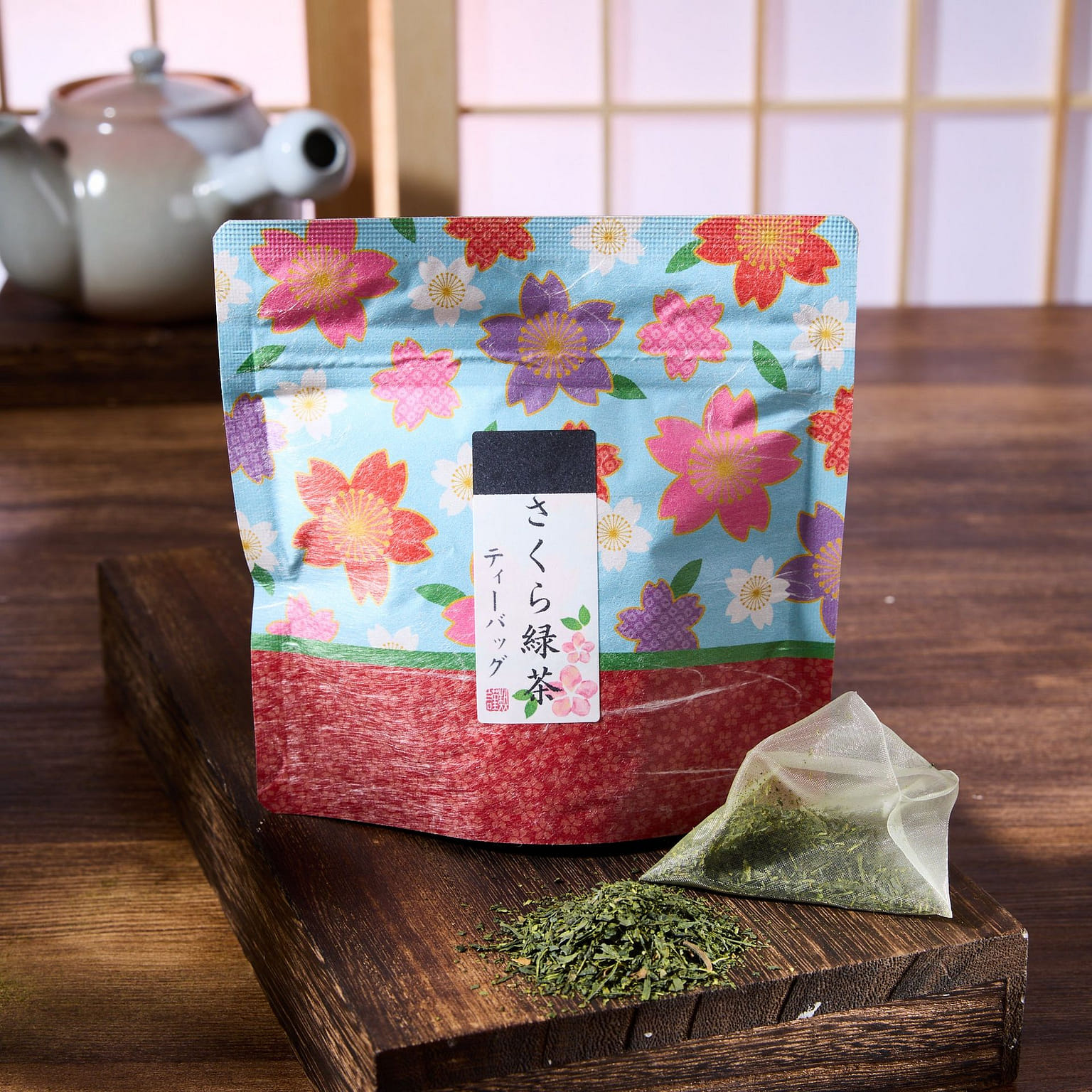 Sakura Ryokucha Green Tea (5 tea bags) 22 그램