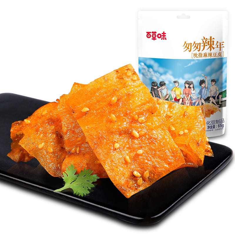 Bai Cao Flavor Sucking Finger Spicy Bean Skin 65g 65 g