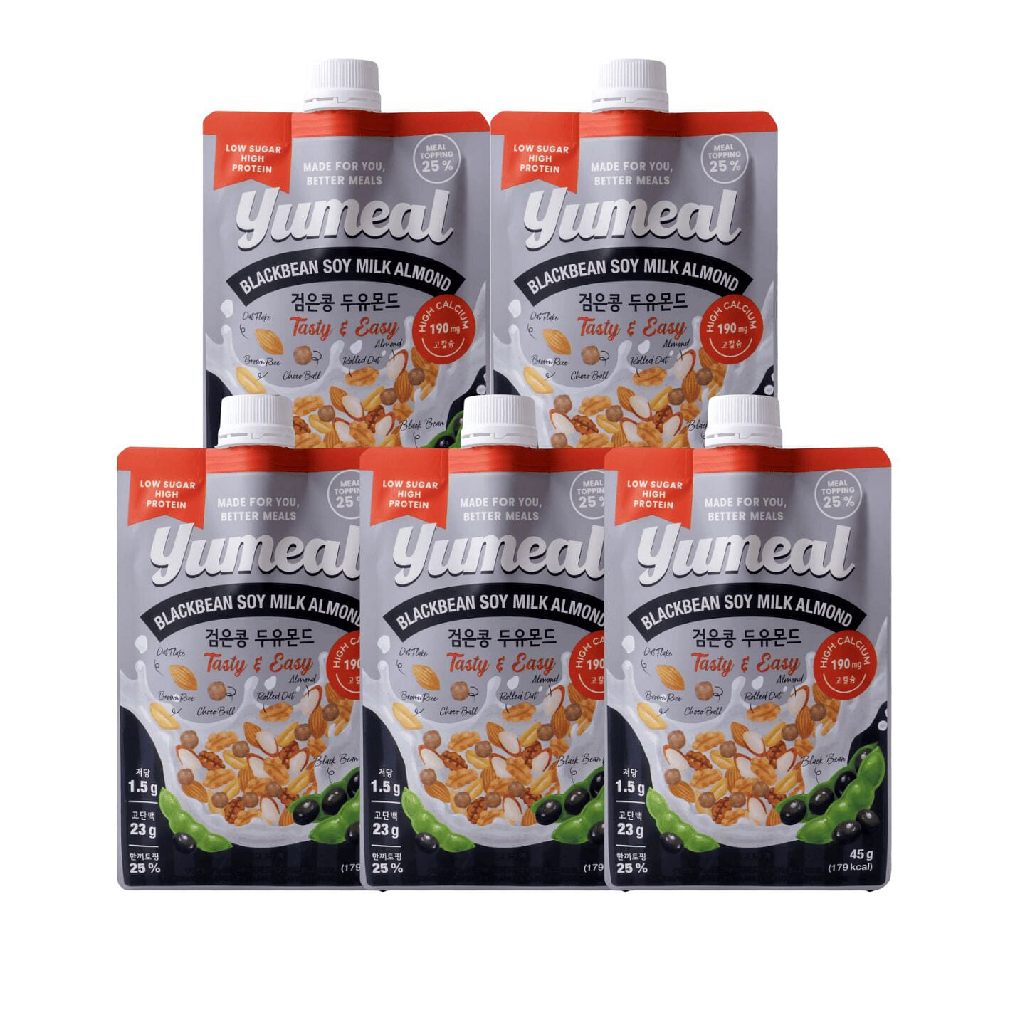 Yumeal Blackbean Soy Milk Almond Meal Shake 45g 5 each