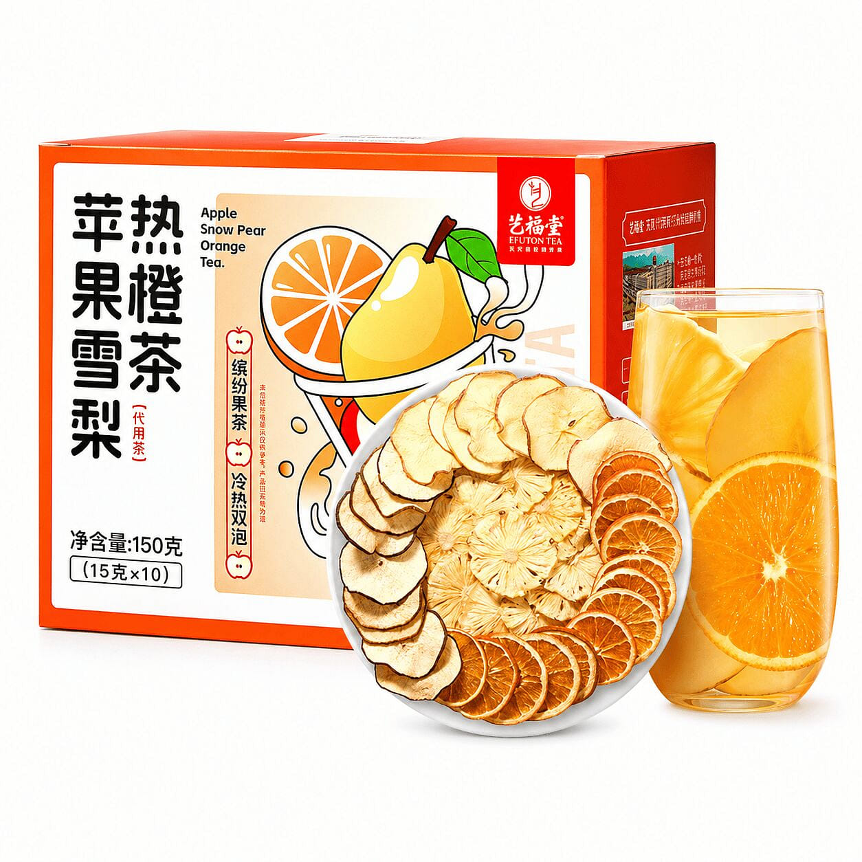艺福堂 苹果雪梨热橙茶【杭州亚运会用茶】150g 1 包
