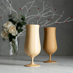 RIVERET 竹制啤酒杯　白色 1 份