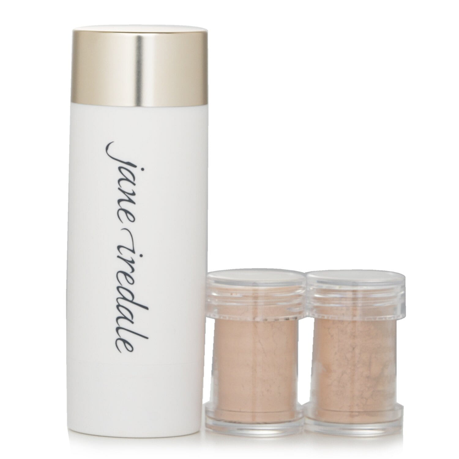 Jane Iredale Powder Me Refillable Brush (1x Brush, 2x Refills) - Nude 2x2.5g/0.09oz 2 กรัม