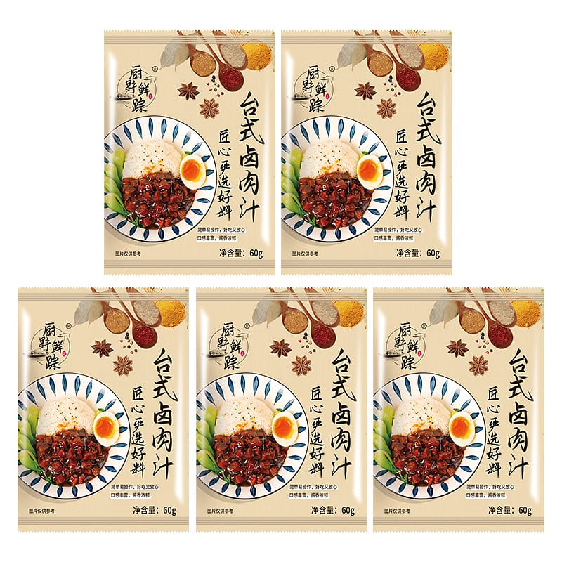 Taiwanese braised pork rice sauce seasoning 60g*5 300 กรัม