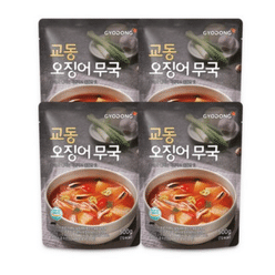 [Korea Direct ] Gyodong Squid Radish Soup 500g, 4 packs 2000 g