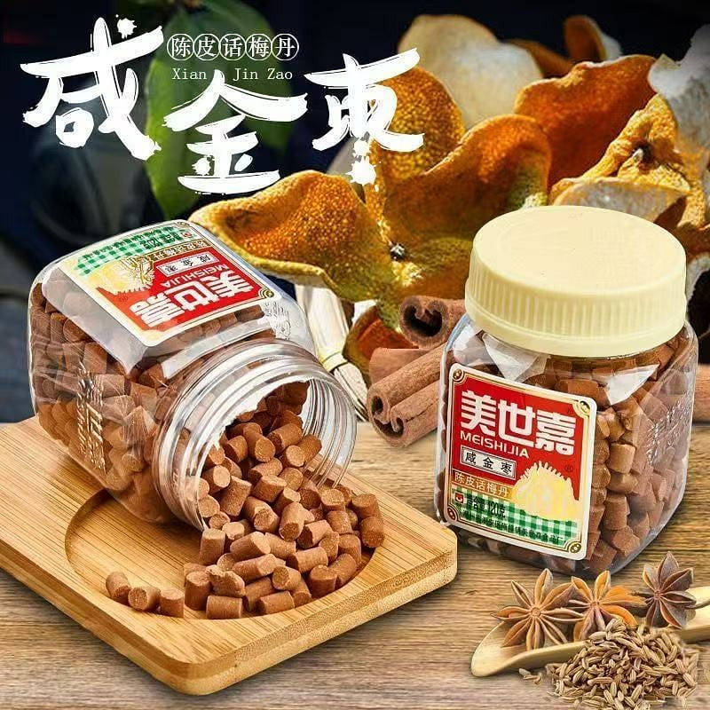 美世嘉精製潮汕陳皮鹹金棗開胃丹90後童年懷舊零食 120 克