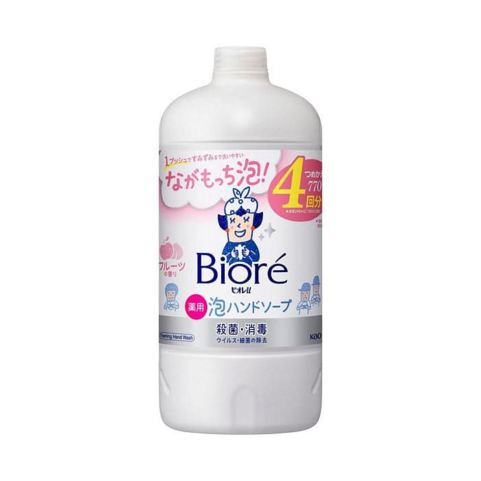 Kao Biore U Foam Hand Soap Fruit ScentRefill 770ml 770 밀리리터