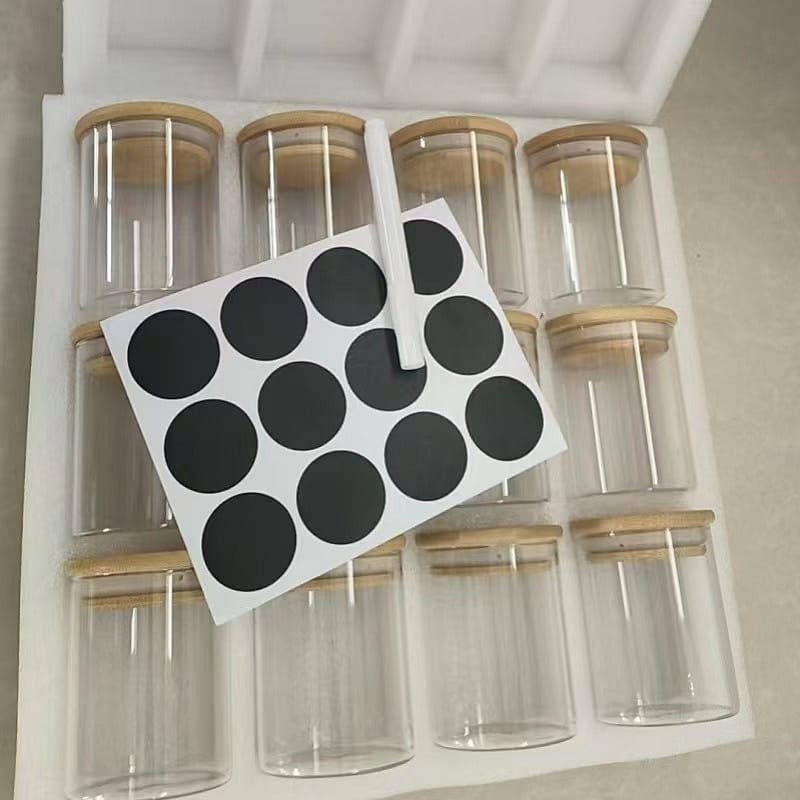 12-piece set of high borosilicate glass jars 1 กล่อง