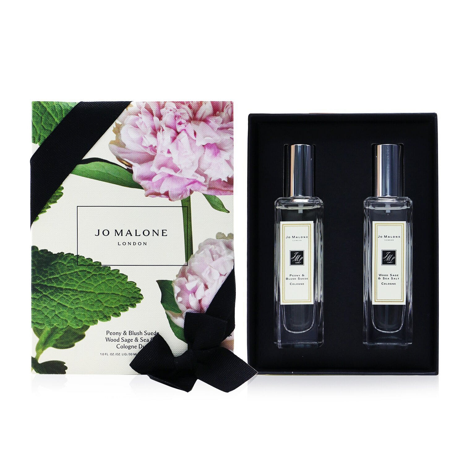 Jo Malone Peony & Blush Suede And Wood Sage & Sea Salt Cologne Duo Set 2x30ml/1oz 2 ml