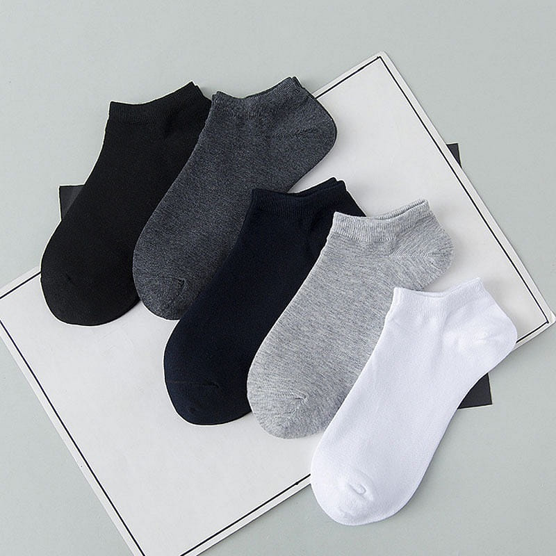 Men Cotton Leisure Breathable Low-Cut Sock Navy 2 개입