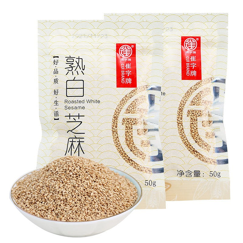 Cui brand cooked white sesame bag for household us 50 g