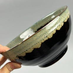 Made-in-Japan Tenmoku Ainagashi Sanuki Soup Noodle Bowl, 7.25" dia.(34 oz) 1 each