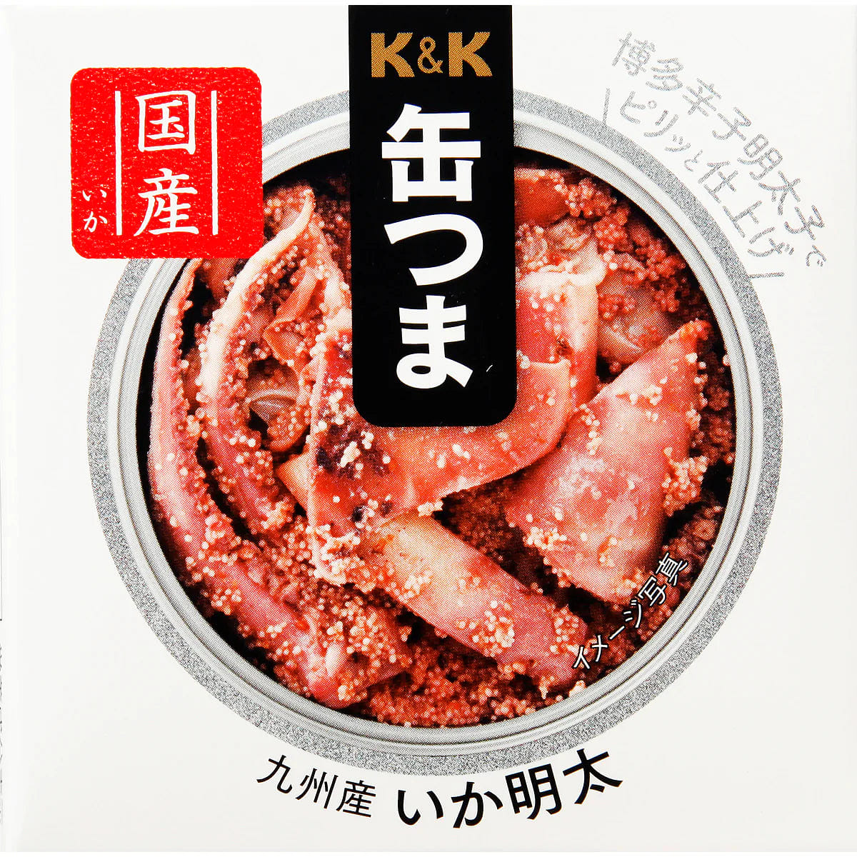 Canned Food Squid Mentai KANTSUMA Cod Roe Spicy Egg Preserved Snack Japanese 40g 1 can 1 份