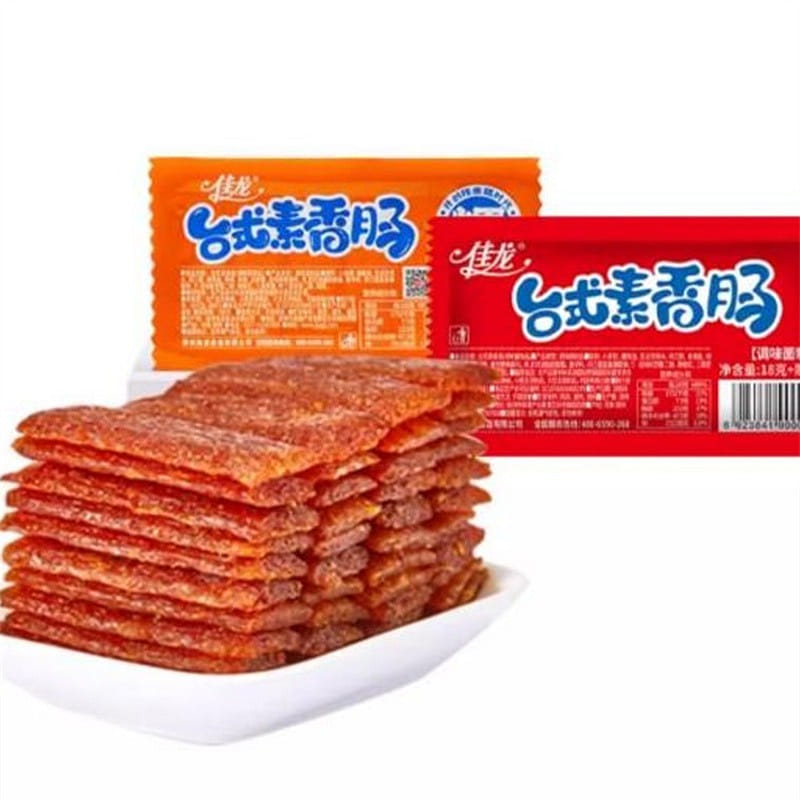 【佳龙】台式素香肠小包装零食儿时怀旧8090食品麻辣小吃辣条22g/袋 22 克