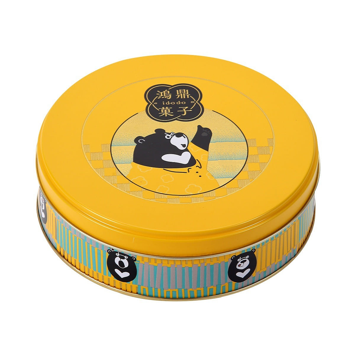 HON DIN BAKERY Black Bear Cookie Gift Tin 2 Flavors (Original,Dark chocolate) 240 그램
