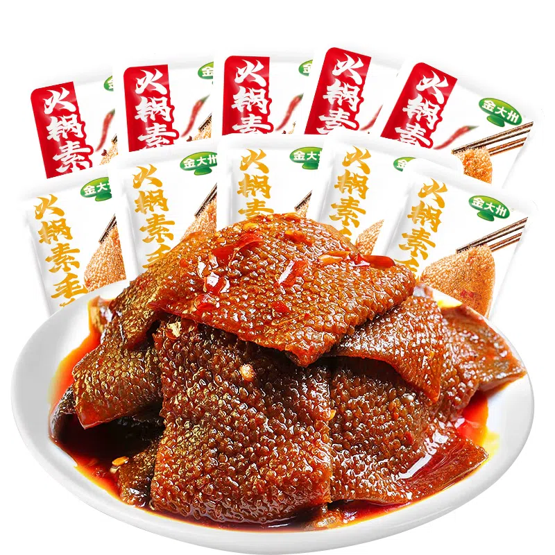 Hot pot vegetarian tripe spicy 5 packs+spicy 5 pac 180 กรัม