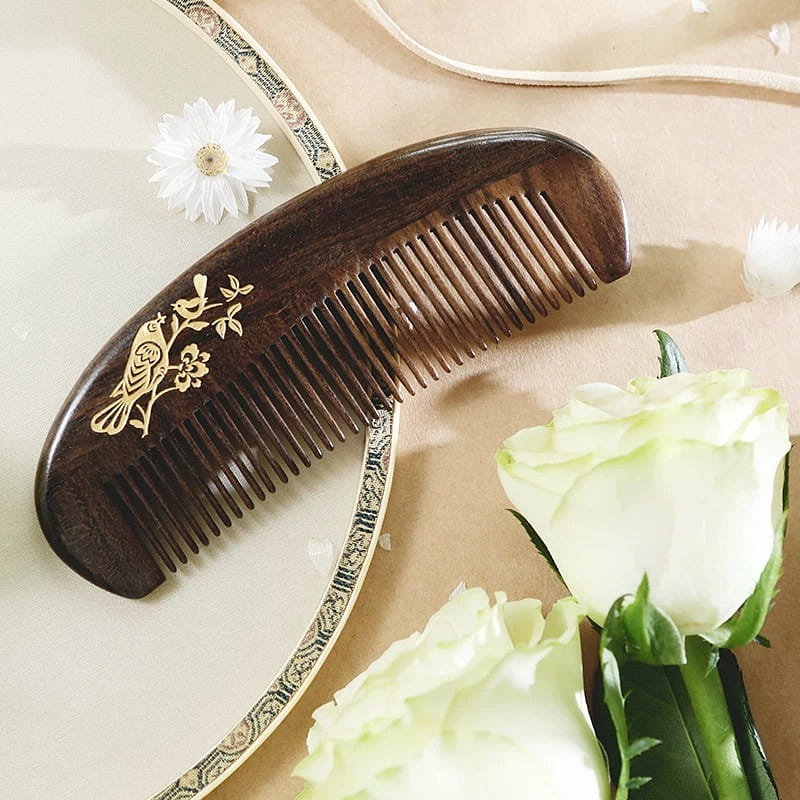 Carpenter Tan natural wood comb for women's long straight hair special meridian 1 count