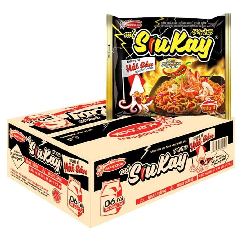 Siukay Seafood Noodles 4.5oz 24 packs 1 each
