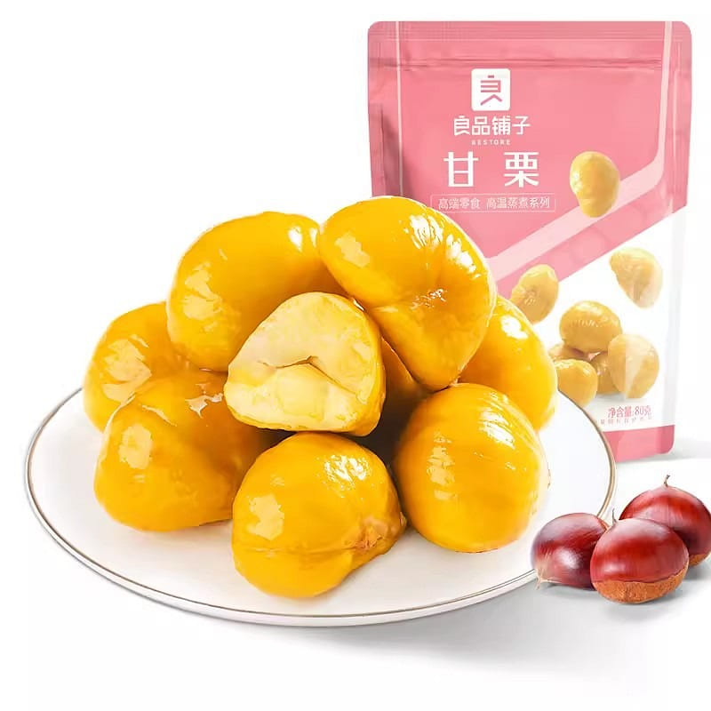 Liangpinpu Sweet Chestnut 80g Honey Sweet Chestnut Kernel Instant Snacks/ 1 케이스