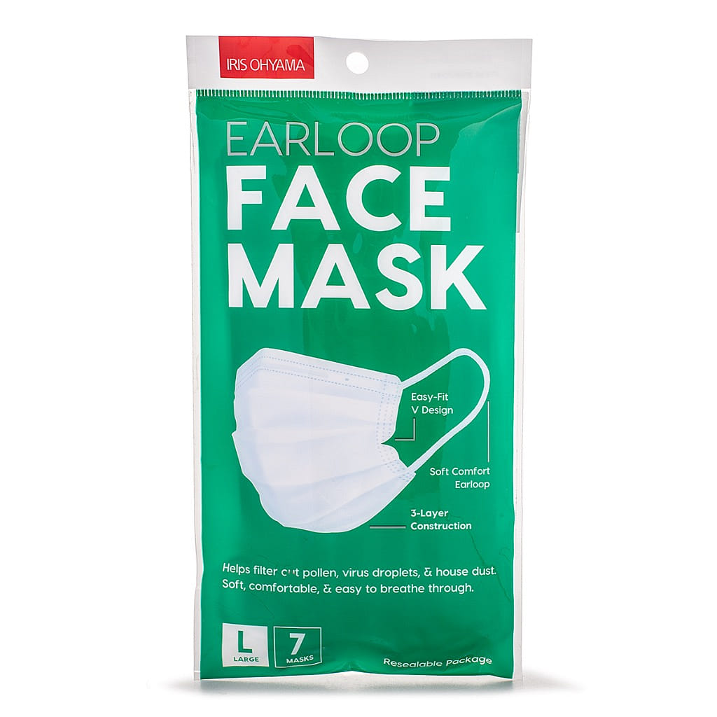 IRIS Japan Three-Layer Filter Adult Face Mask 7pcs 1 box
