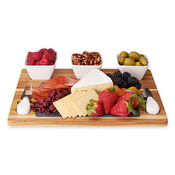 Acacia & Slate Cheese Board Set w/Ceramic Bowls by Twine Living® 1 份
