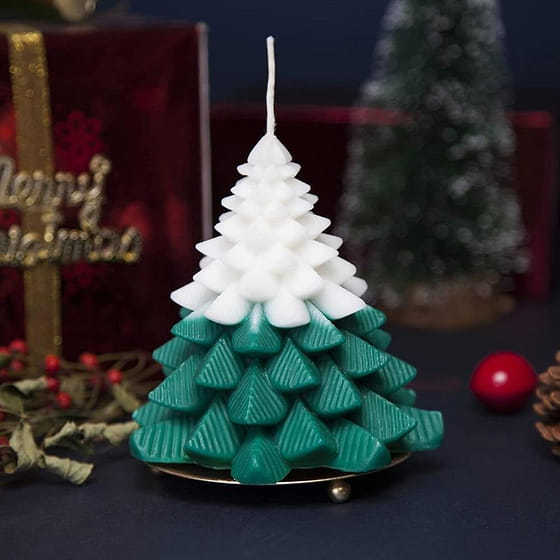 weee_grocery_圣诞树形蜡烛，圣诞饰品 1 份