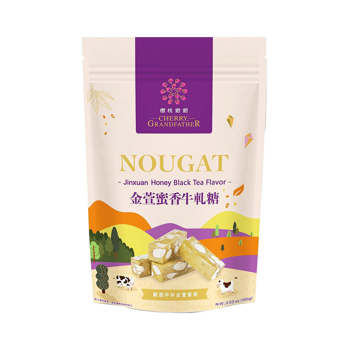 CHERRY GRANDFATHER Jinxuan Honey Black Tea Nougat 100 그램