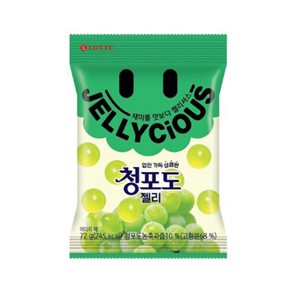Lotte Jellycious Gummy Jelly Green Grape Flavor 72 กรัม