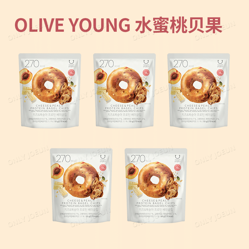 cheese & peach protein bagel  chips 55g*5 1 個