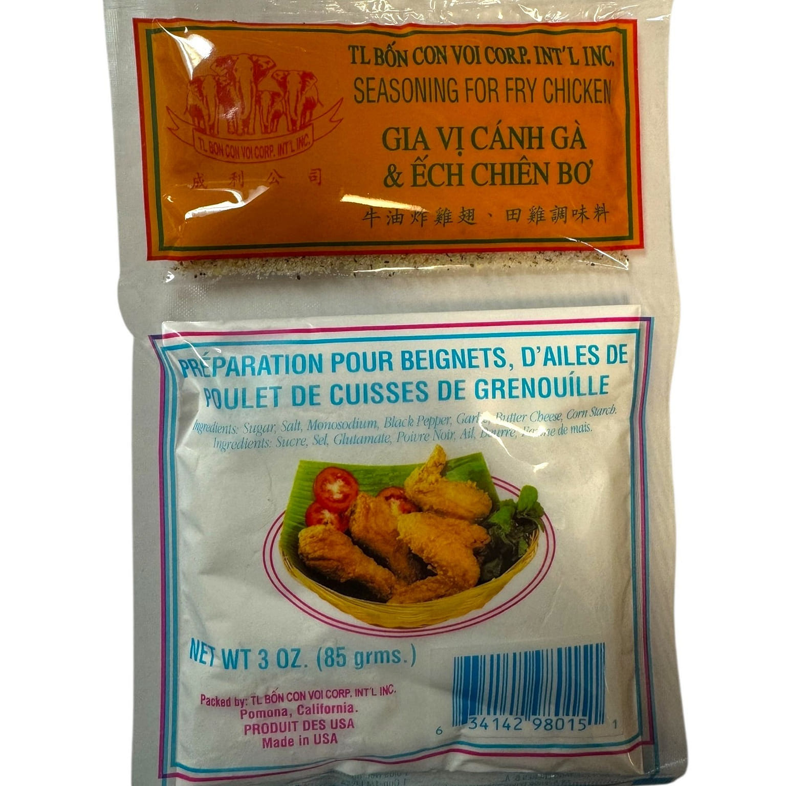 Seasoning for Fry Chicken Convenient Pack 3 온스