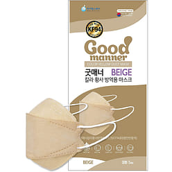 Good Manner Premium KF94 Disposable Face Masks - BEIGE (10 Masks) 10 count