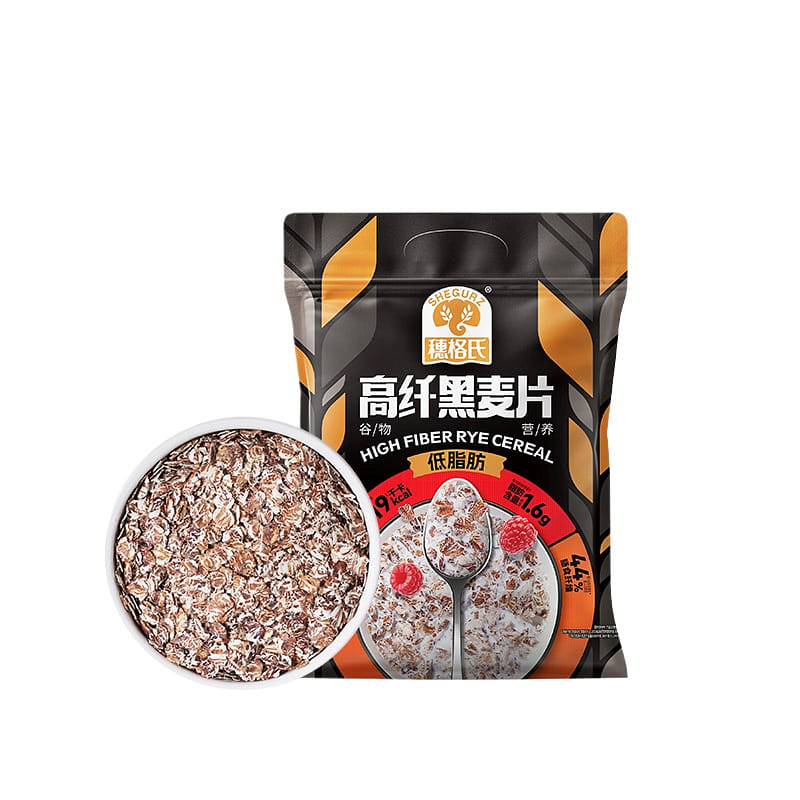 High-fiber black cereal, low-fat 350g*1 bag 350 กรัม