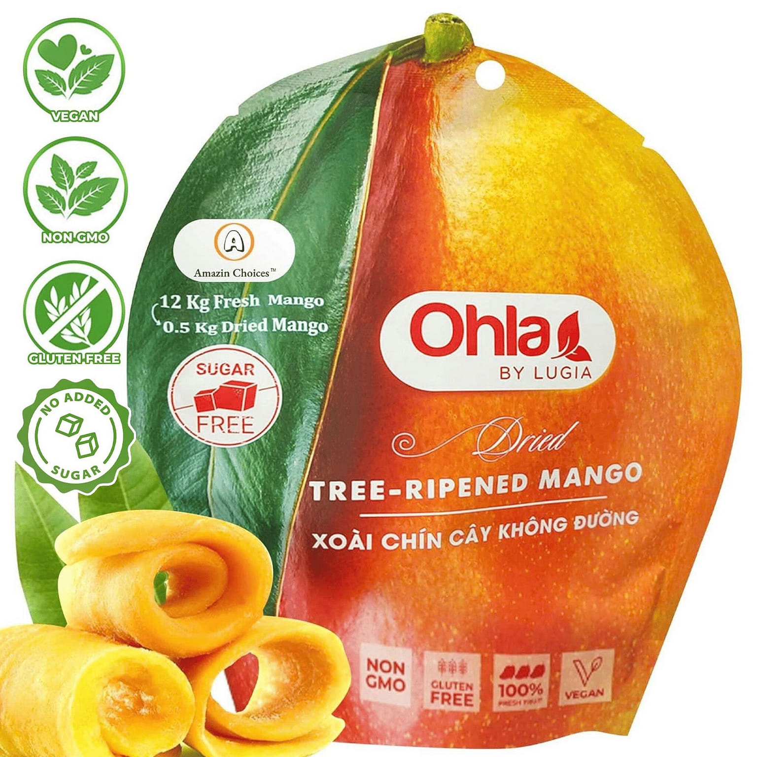 Tree-ripened mango 200g 0.44 lb