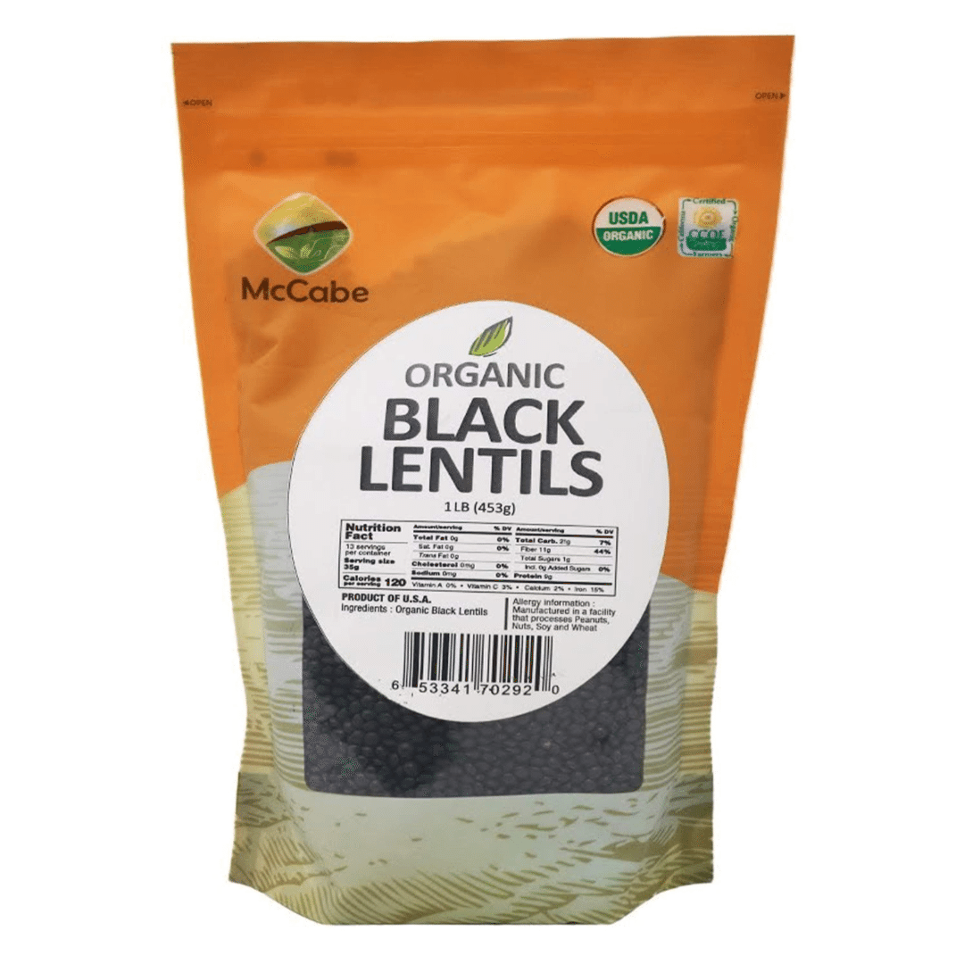 McCabe Organic Black Lentils, 1-Pound, USDA Certified Organic, Product of USA, 1 파운드
