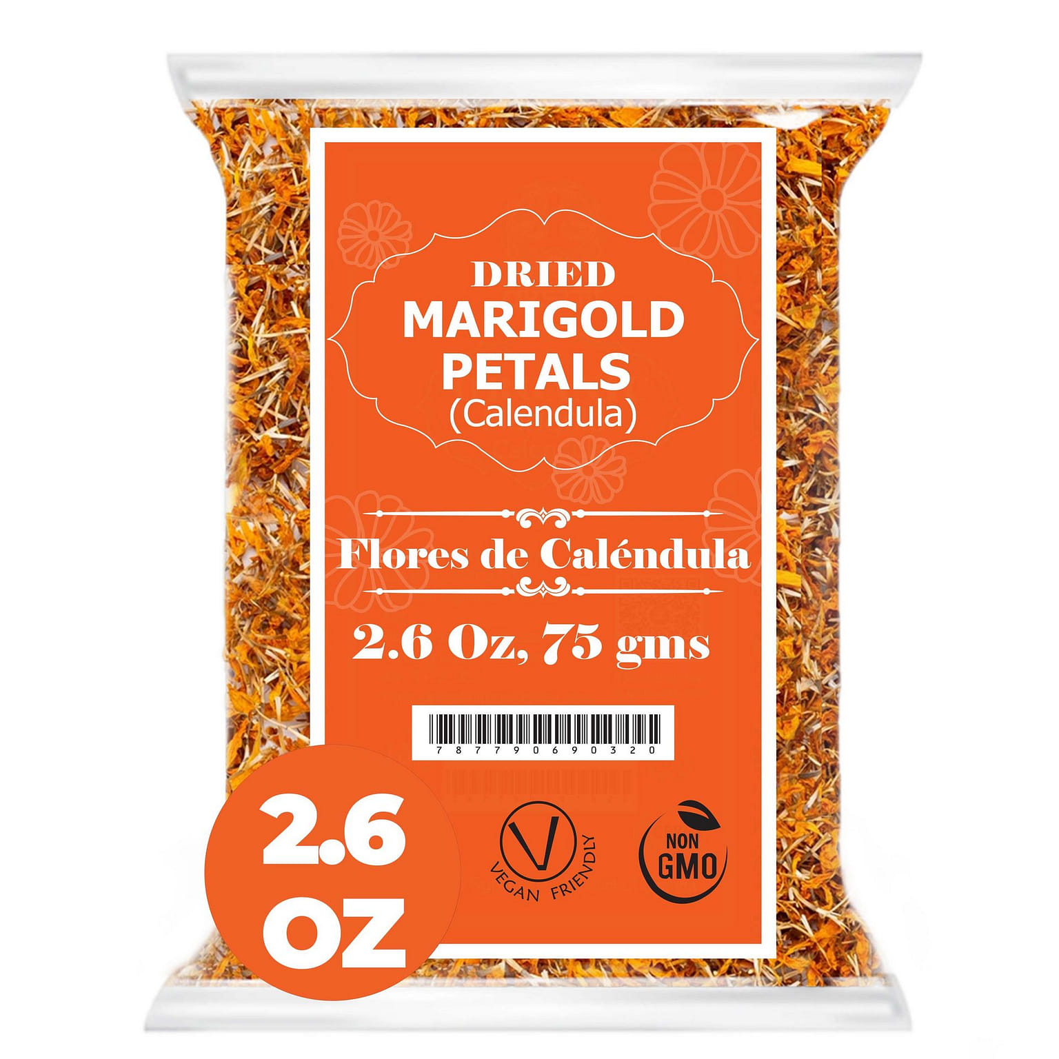 Dried Marigold Flower, Dried Edible Flowers 2.6 Oz 2.6 oz