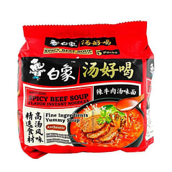 Baixiang Spicy Beef Noodle Soup Flavor 5pk 555 g 1 each