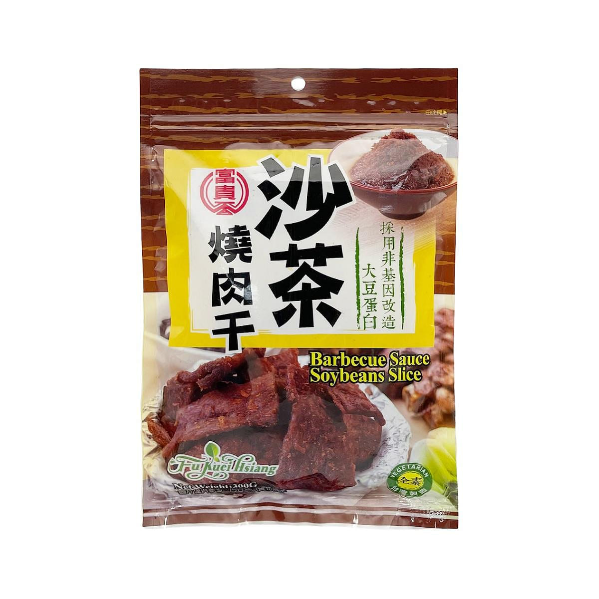 FU KUEI HSIANG Barbecue Sauce Soybeans Slice (Vegan) 300 กรัม