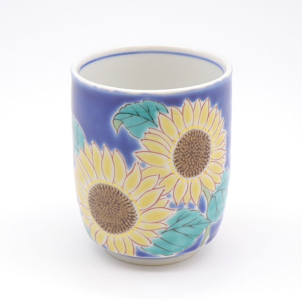 Kutani Ware Handmade Cup (Sunflower, 2.7”x 2.7") Made in Japan 1 phần
