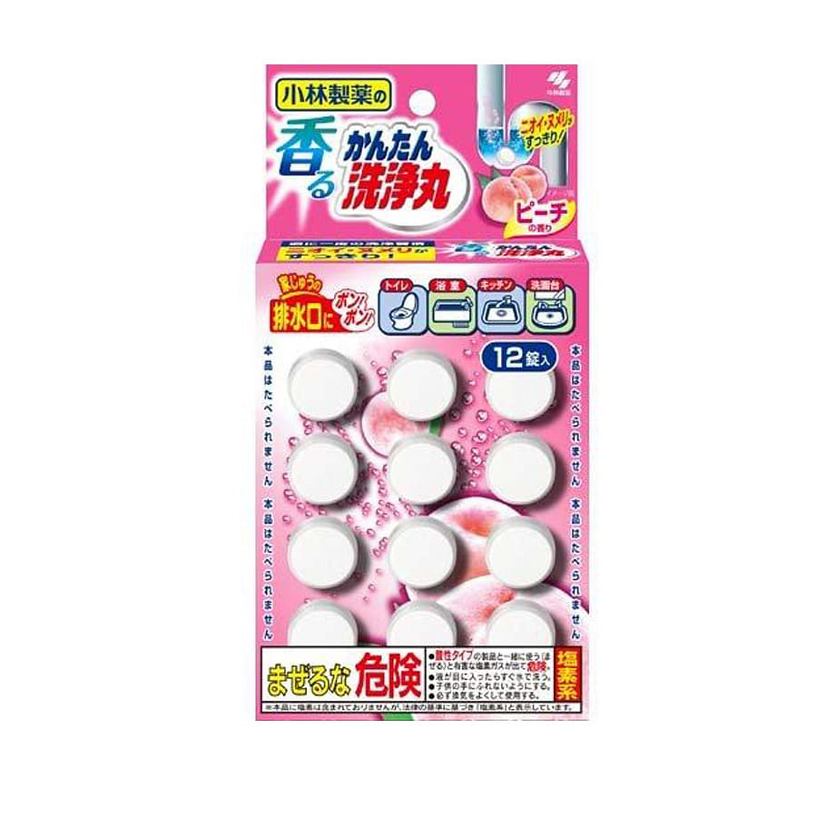 Sewerage Drainage Pipe Deodorant Scavenger Cleaner Peach Flavor 12pc/ 1 phần