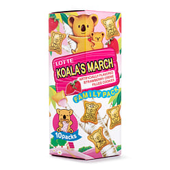 Lotte Koala's March Strawberry Cream Biscuits, Family Size 6.89 oz
